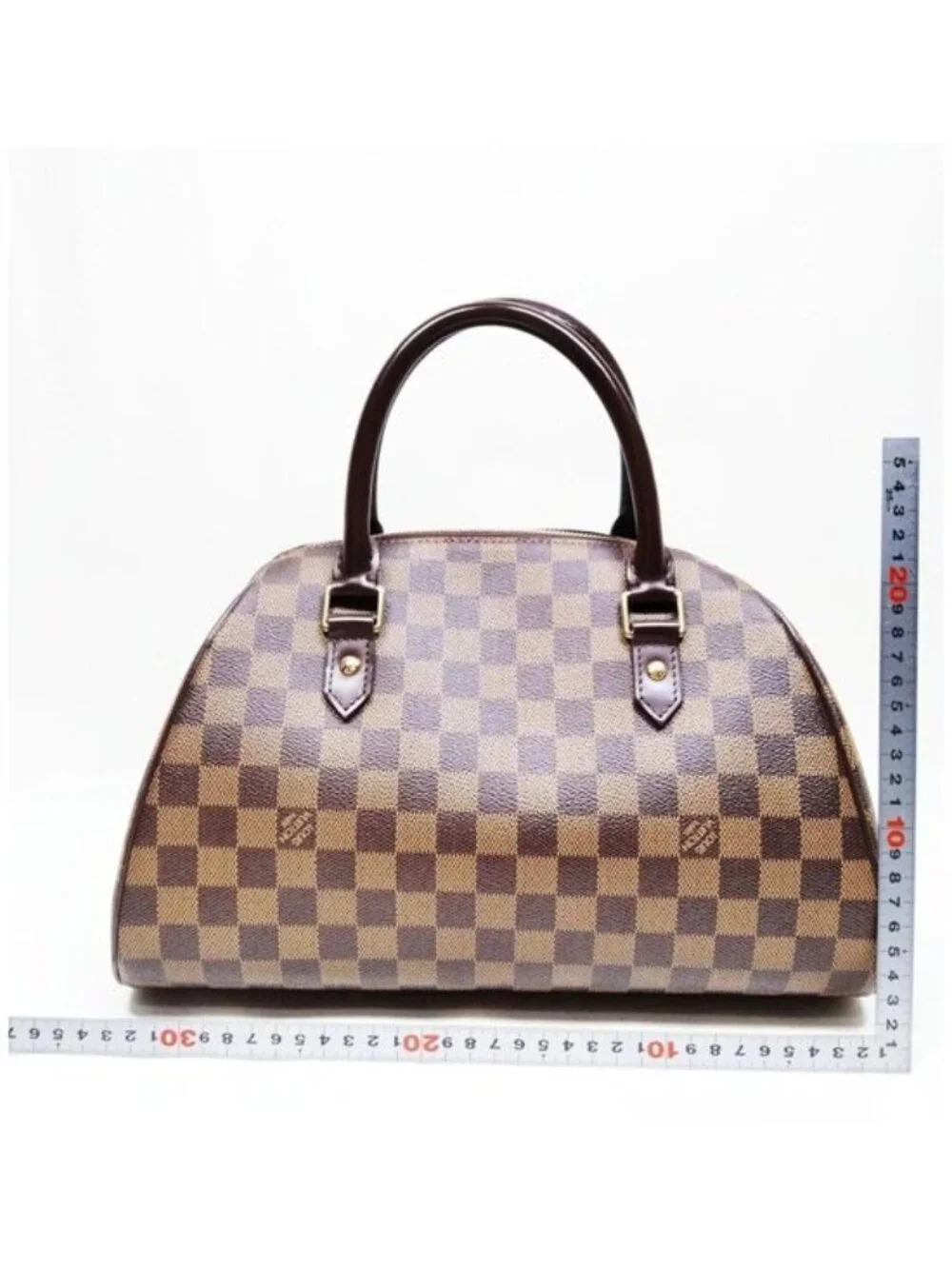 Louis Vuitton Ribera PM Damier Ebene Satchel Top Handle Bag Authentic Luxury